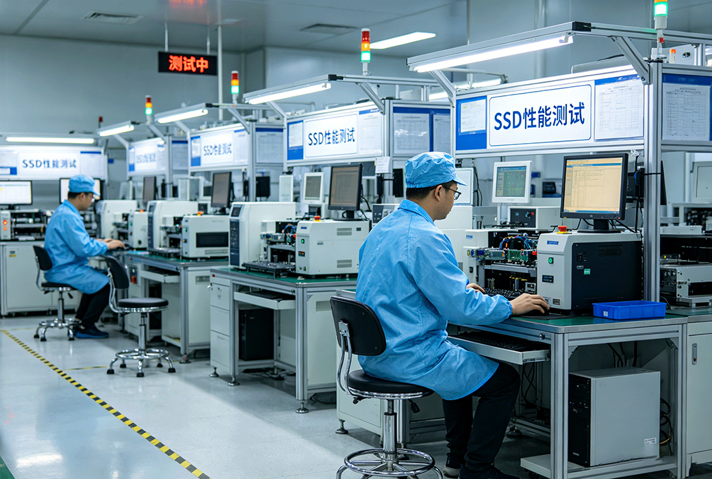 SSD测试车间
